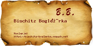 Bischitz Boglárka névjegykártya